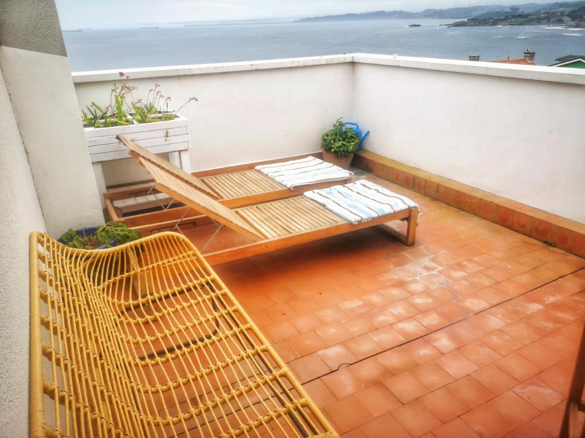 Aires Del Mar, Terraza Preciosa En Luanco Apartment Exterior photo